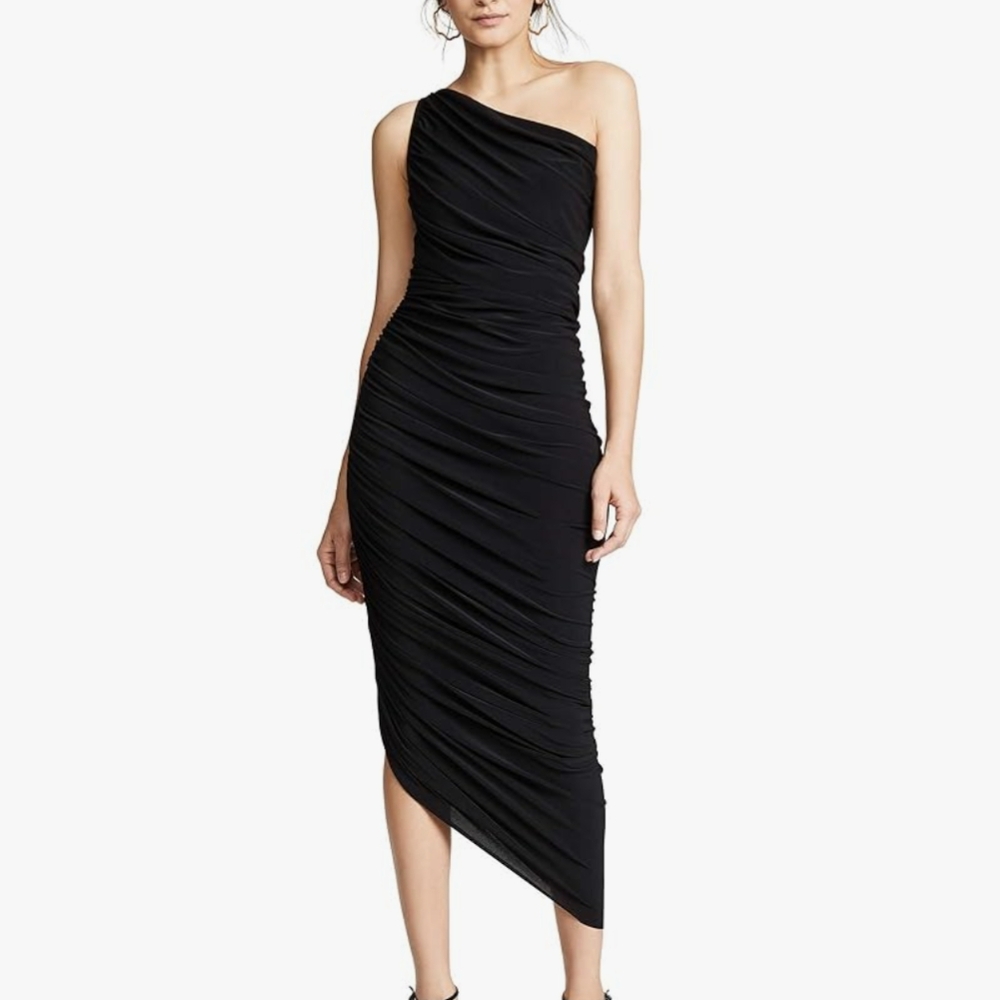 Elegant Black One-Shoulder Dress